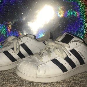 BLACK AND WHITE STRIPED ADIDAS SNEAKERS